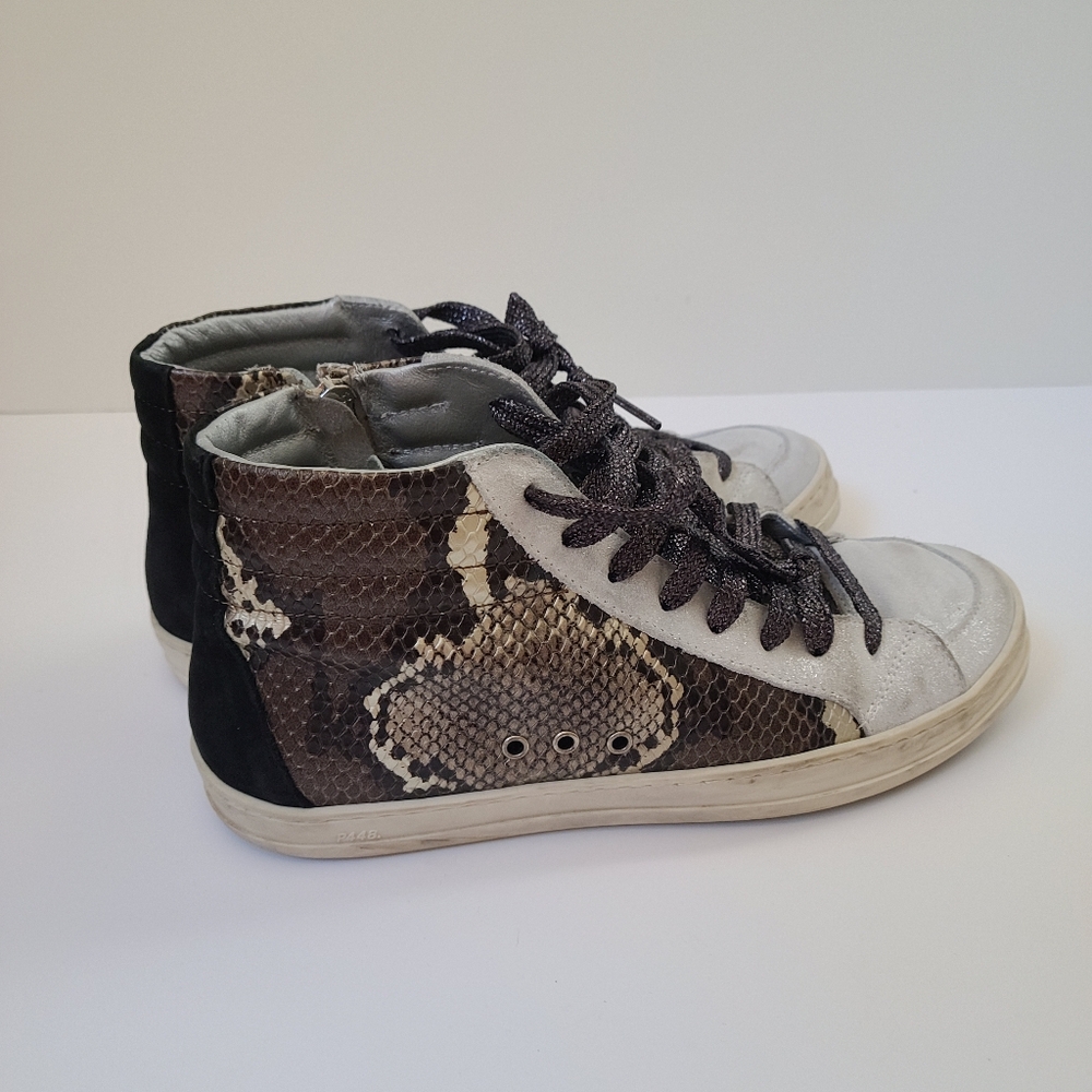 P448 Veja High Top Glitter Sneakers